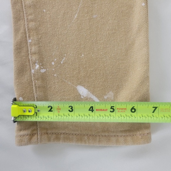 Trestles Supply Co. Jeans Boys 12 Tan Denim Straight Leg Distressed Paint Splash - Picture 7 of 13